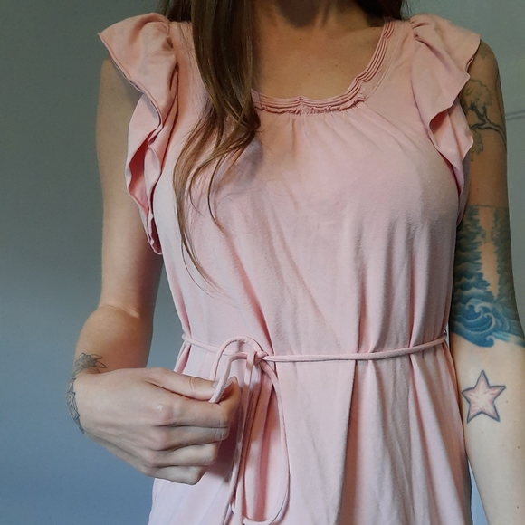 Peach J. Crew ruffle dress - Picture 6 of 6